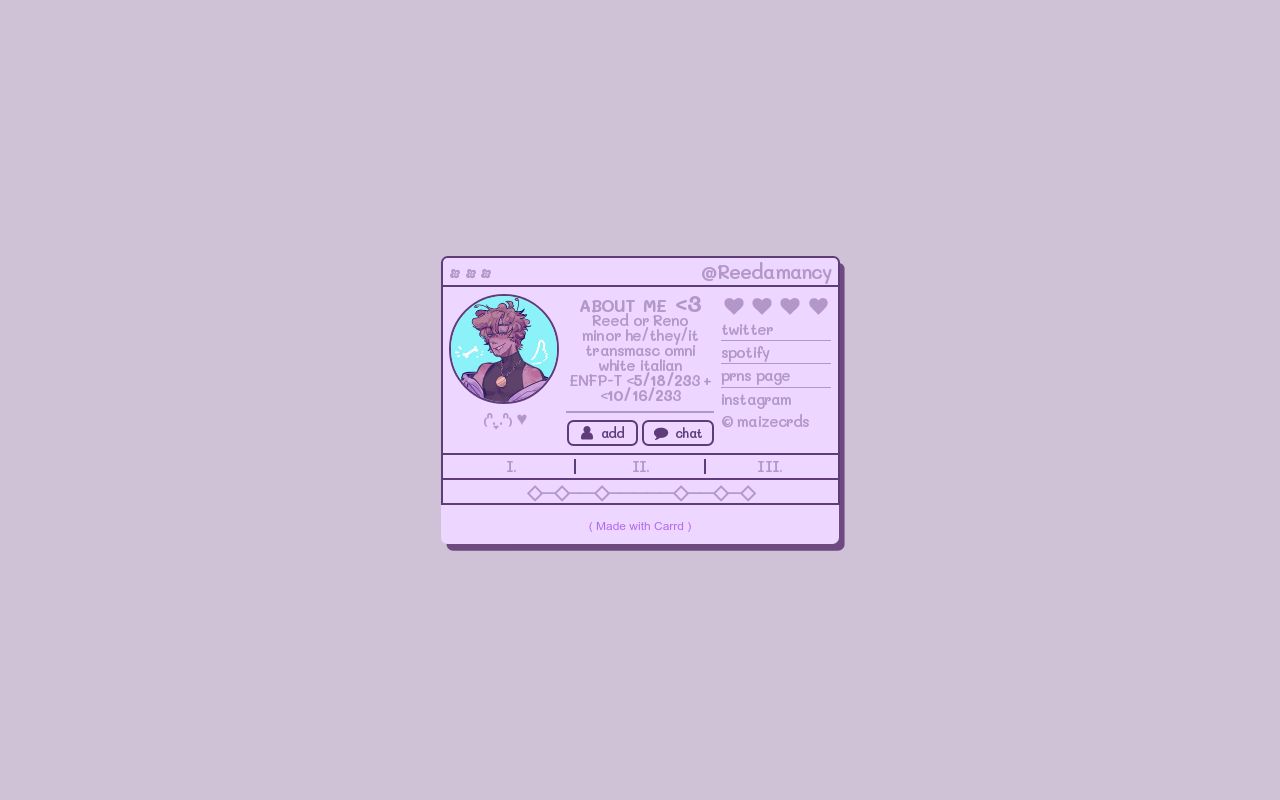 Carrd profile picture for @kinship
